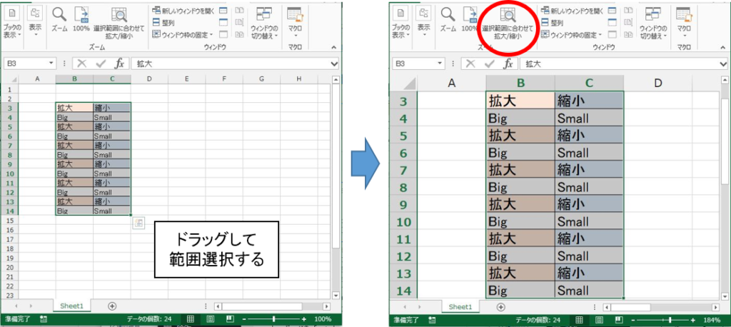Excel 2013 見やすいように拡大 縮小 ノラトキのsitestudio